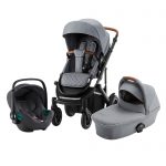 Britax Römer babakocsi szett Smile III + mózeskosár + autósülés Baby Safe 3 i-Size – Nordic Grey