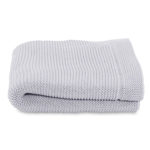 CHICCO Tricot Blanket kötött takaró – Light Grey 90×70 cm