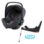 Britax Römer autósülés Baby-Safe 3 i-Size Flex Base 5Z Bundle – Midnight Grey