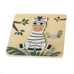 Zopa fából készült puzzle kicsi – Zebra