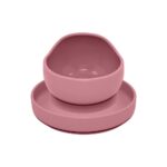 PETITE&MARS szilikon étkészlet TAKE&MATCH 2 db tányér + tál – Dusty Pink 6m+