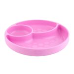 CHICCO Rózsaszín osztott szilikon tányér 12h+