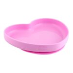 CHICCO Szilikon szív alakú tányér rózsaszín 9h+