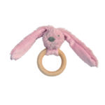 Happy Horse | old pink Richie nyúl fából készült gyűrűvel – mérete: 12 cm